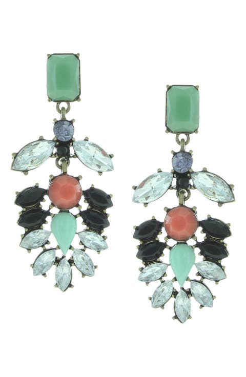 Lindsay Jeweled Chandelier Earrings