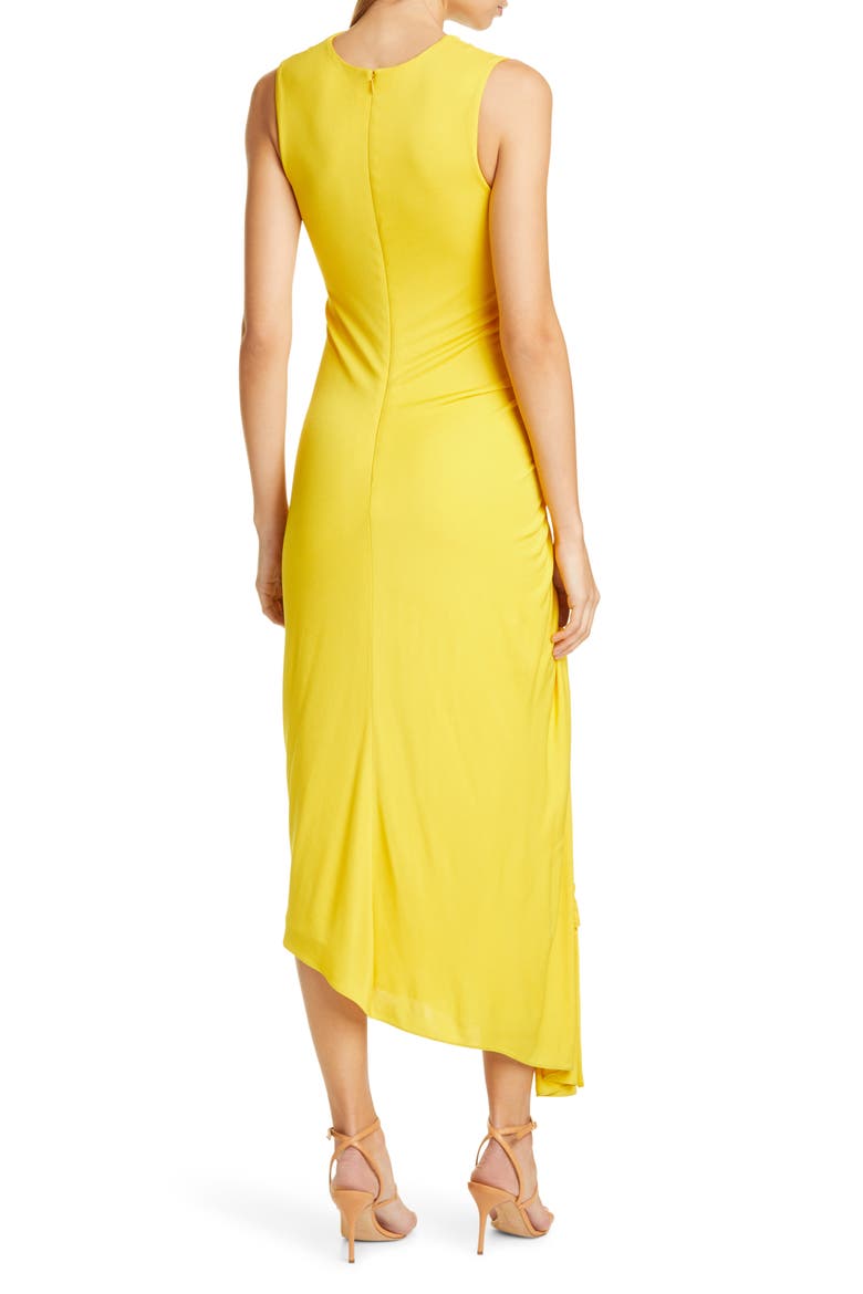 Fontana Ruched Matte Jersey Midi Dress, Alternate, color, CORN
