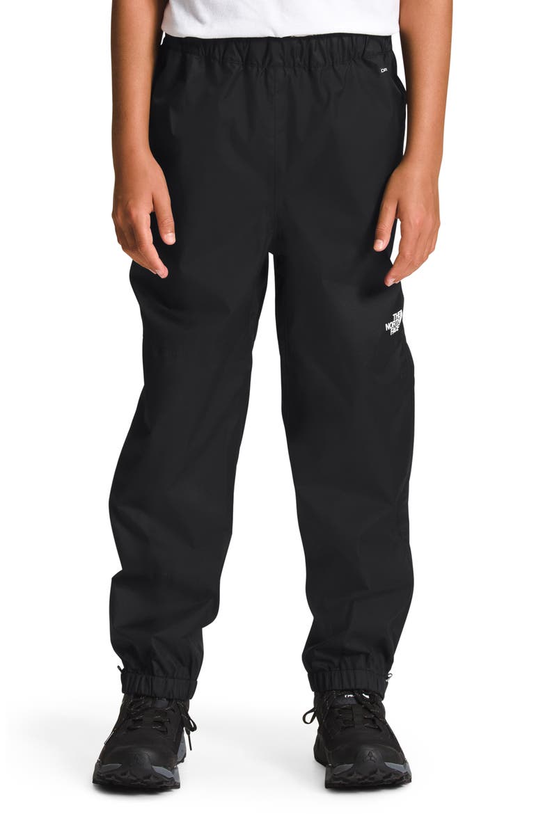 Kids' Antora Waterproof Packable Recycled Polyester Rain Pants, Main, color, BLACK