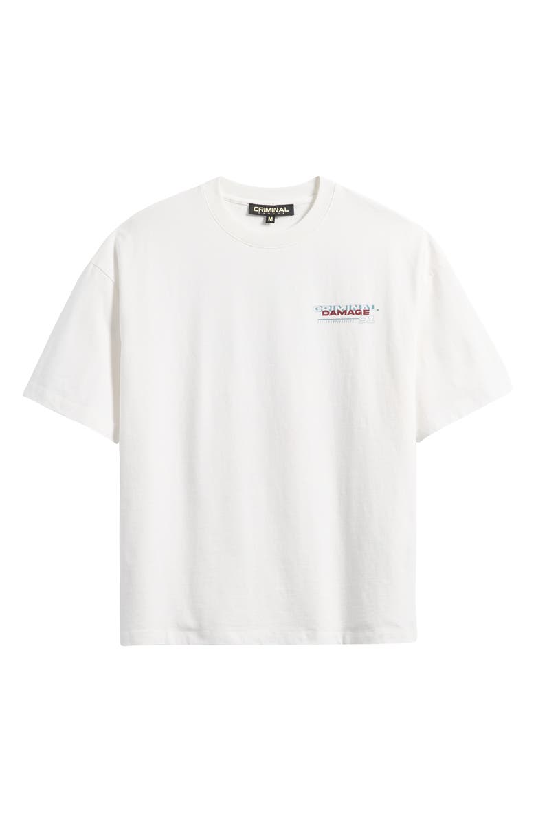 CRIMINAL DAMAGE Aprés Ski Oversize Graphic T-Shirt, Alternate, color, Off White