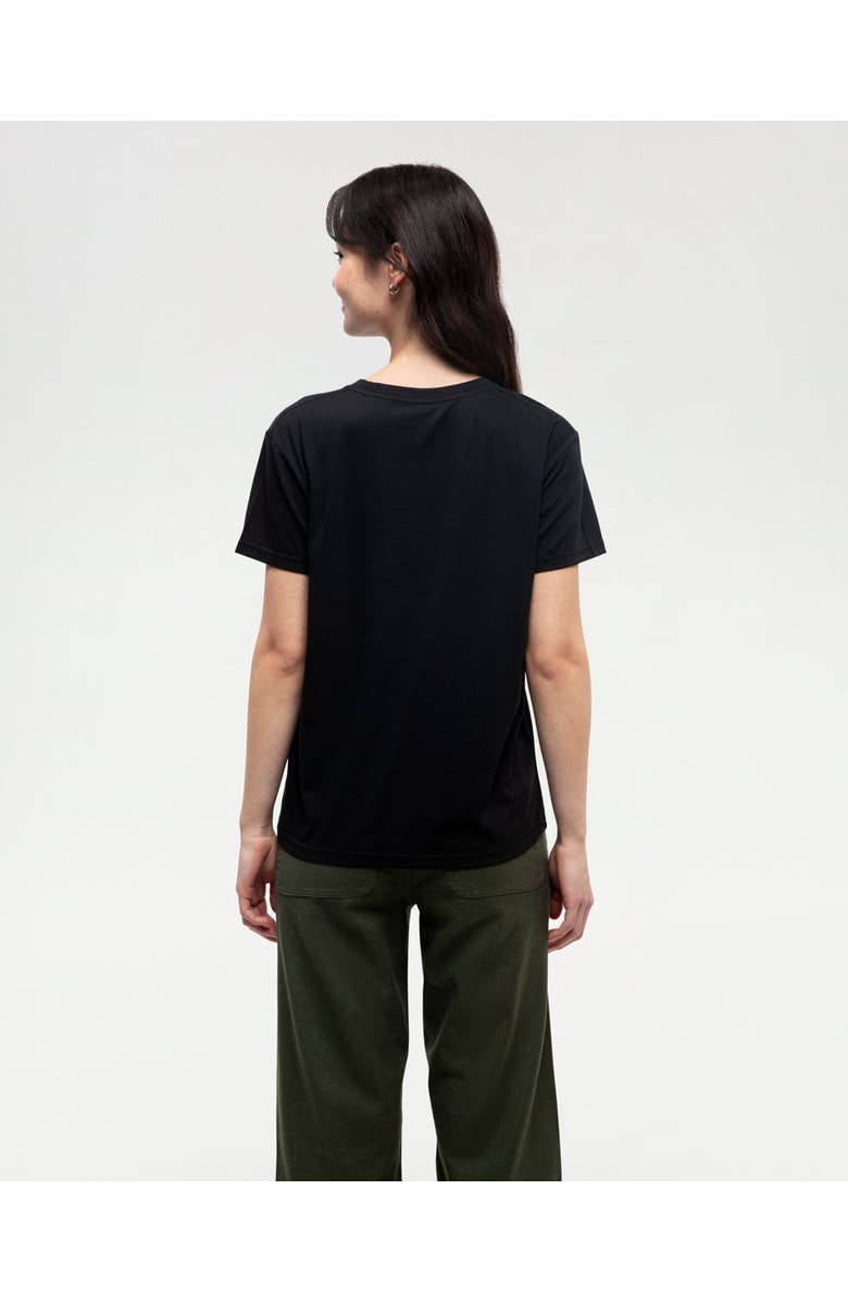 tentree Clifftop T-Shirt, Alternate, color, Meteorite Black/Agave Green