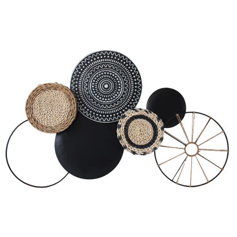 Metal 36 in. Layered Circle Wall Decor