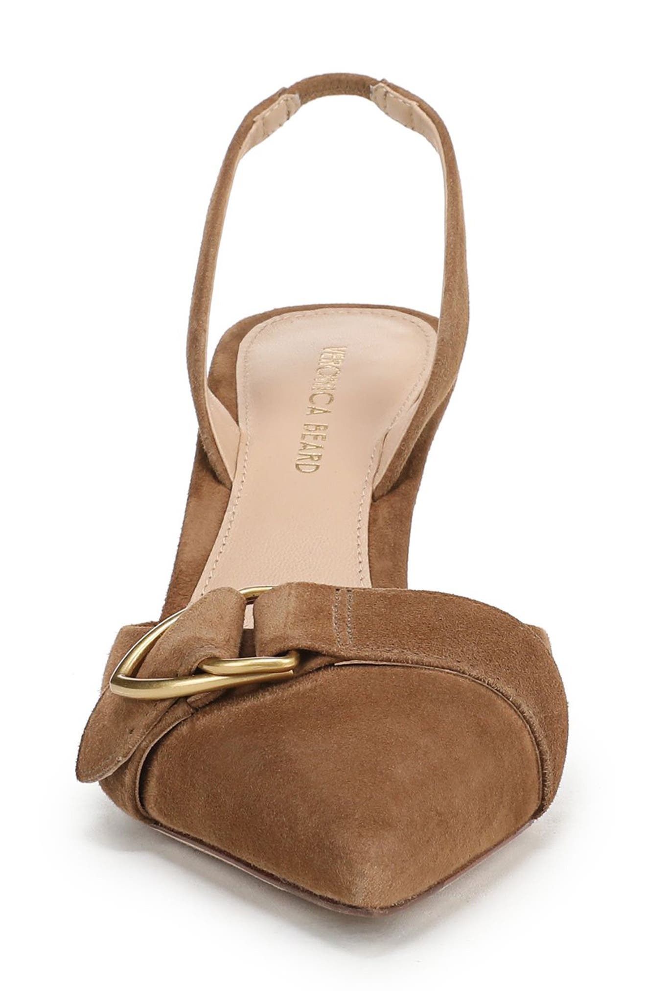 Veronica Beard Loralyn Slingback Pointed Toe Pump, Alternate, color, Chestnut