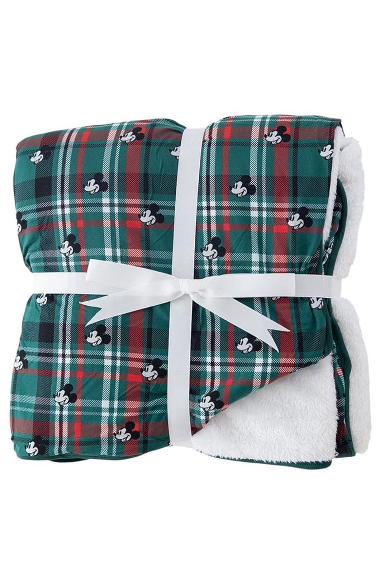 Charlie Lou Baby<sup>®</sup> Steamboat Willie Tartan Plush Blanket, Main, color,