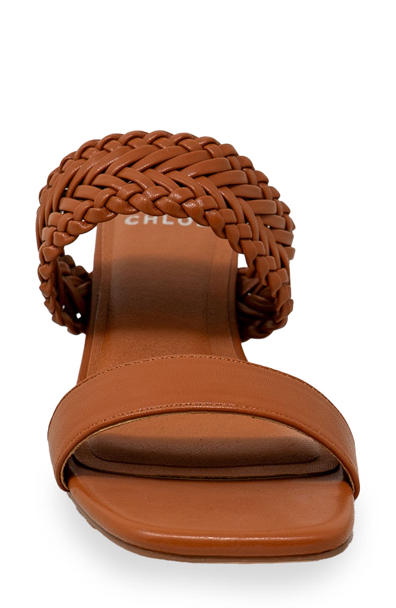 Woven Double Strap Kitten Heel Sandal, Alternate, color, TAN
