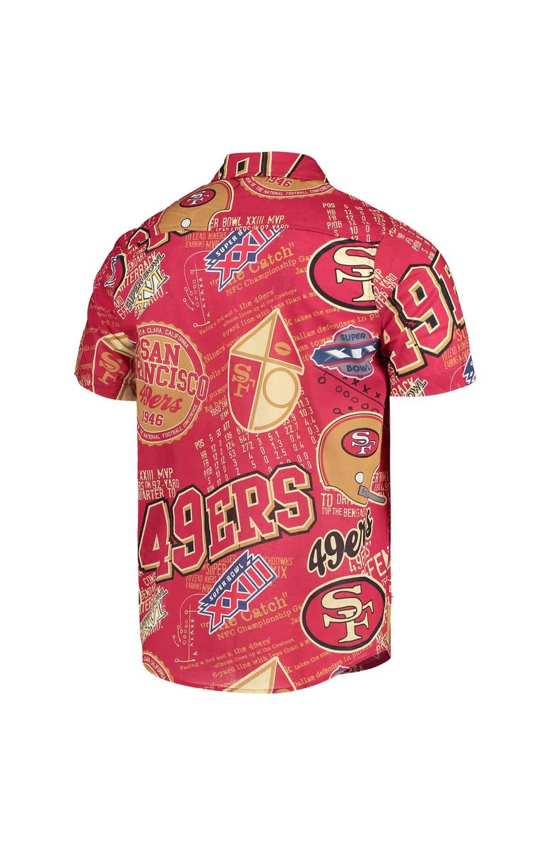 FOCO Men's FOCO Scarlet San Francisco 49ers Thematic Button-Up Shirt, Alternate, color, 