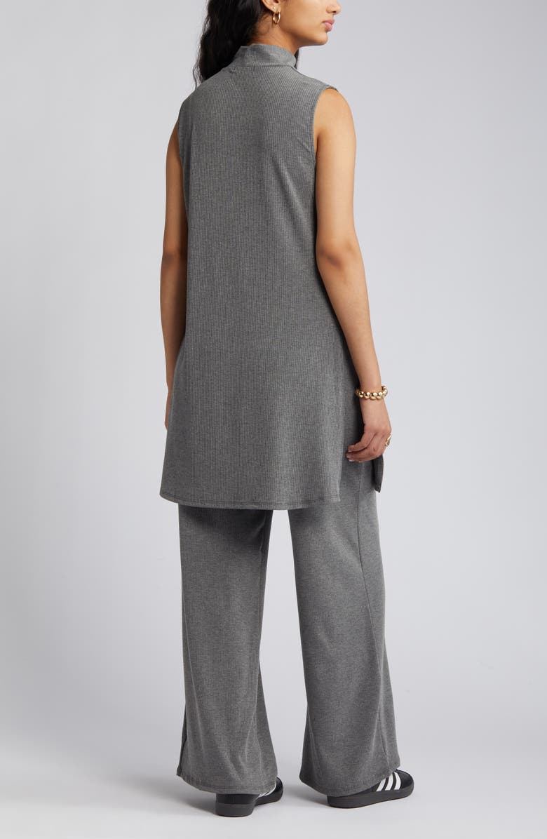 Dressed in Lala Gigi Sleeveless Top & Wide Leg Pants Set, Alternate, color, Charcoal