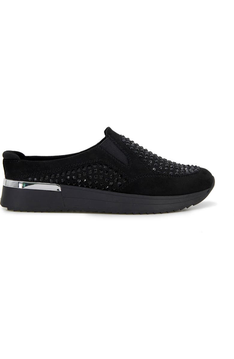 Reaction Kenneth Cole Cameron Rhinestone Sneaker Mule, Alternate, color, Black Knit