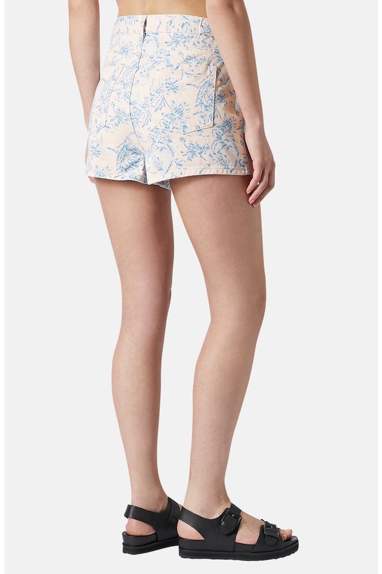 Moto Floral Print High Rise Shorts, Alternate, color, LIGHT PINK