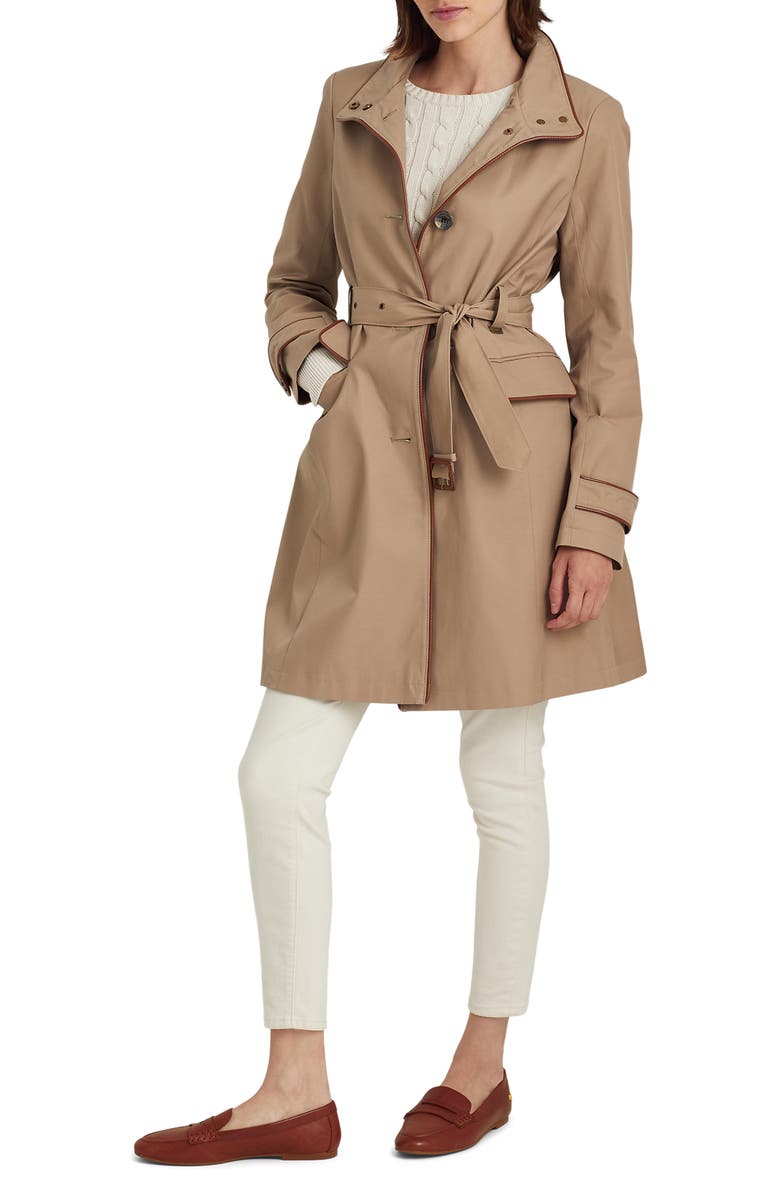 Lauren Ralph Lauren Belted Raincoat, Main, color,