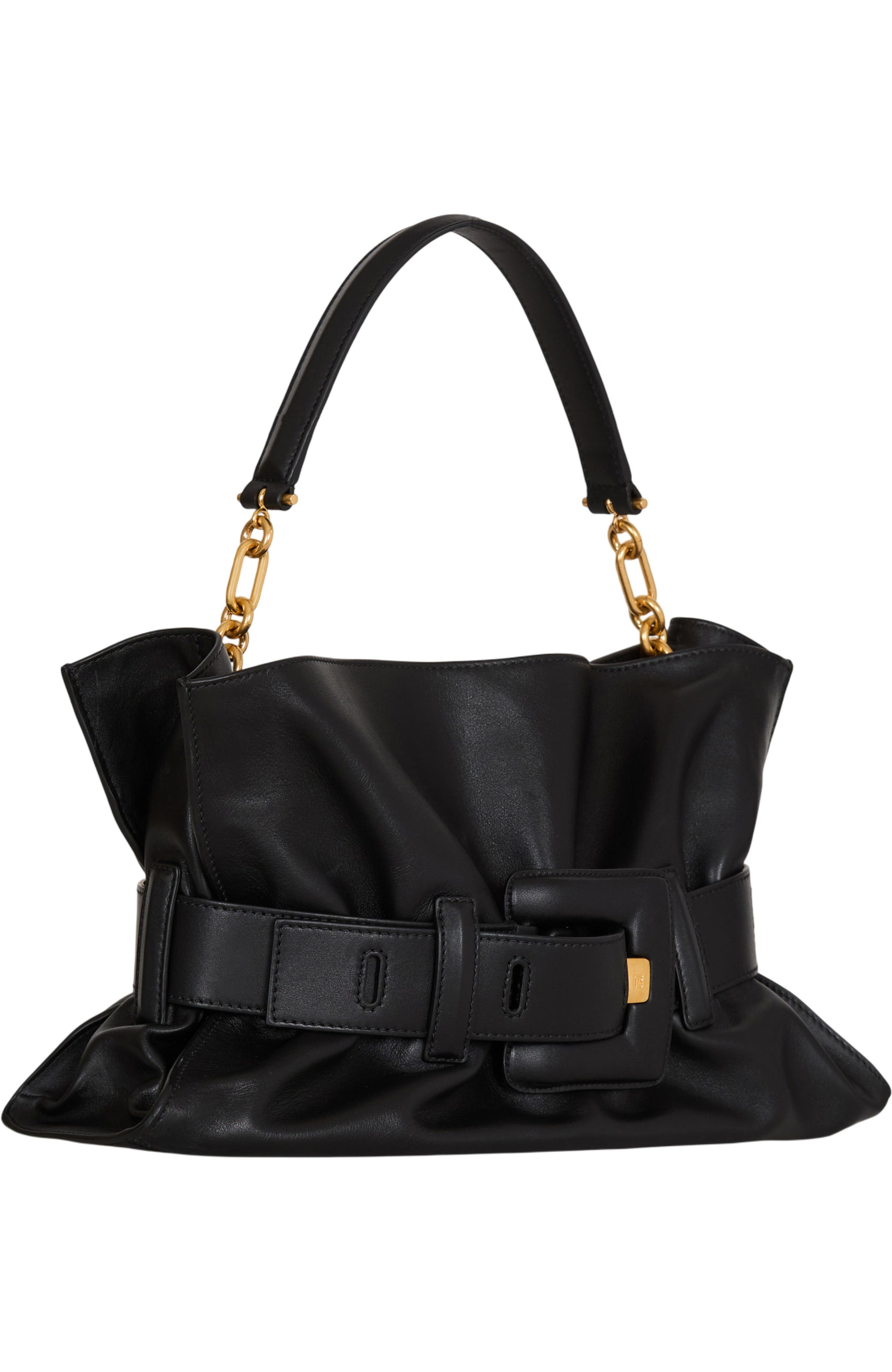 Balmain Medium Anthem bag in smooth leather, Alternate, color, Black