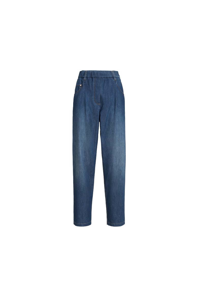 Lightweight denim five-pocket trousers, Alternate, color, Dark Denim