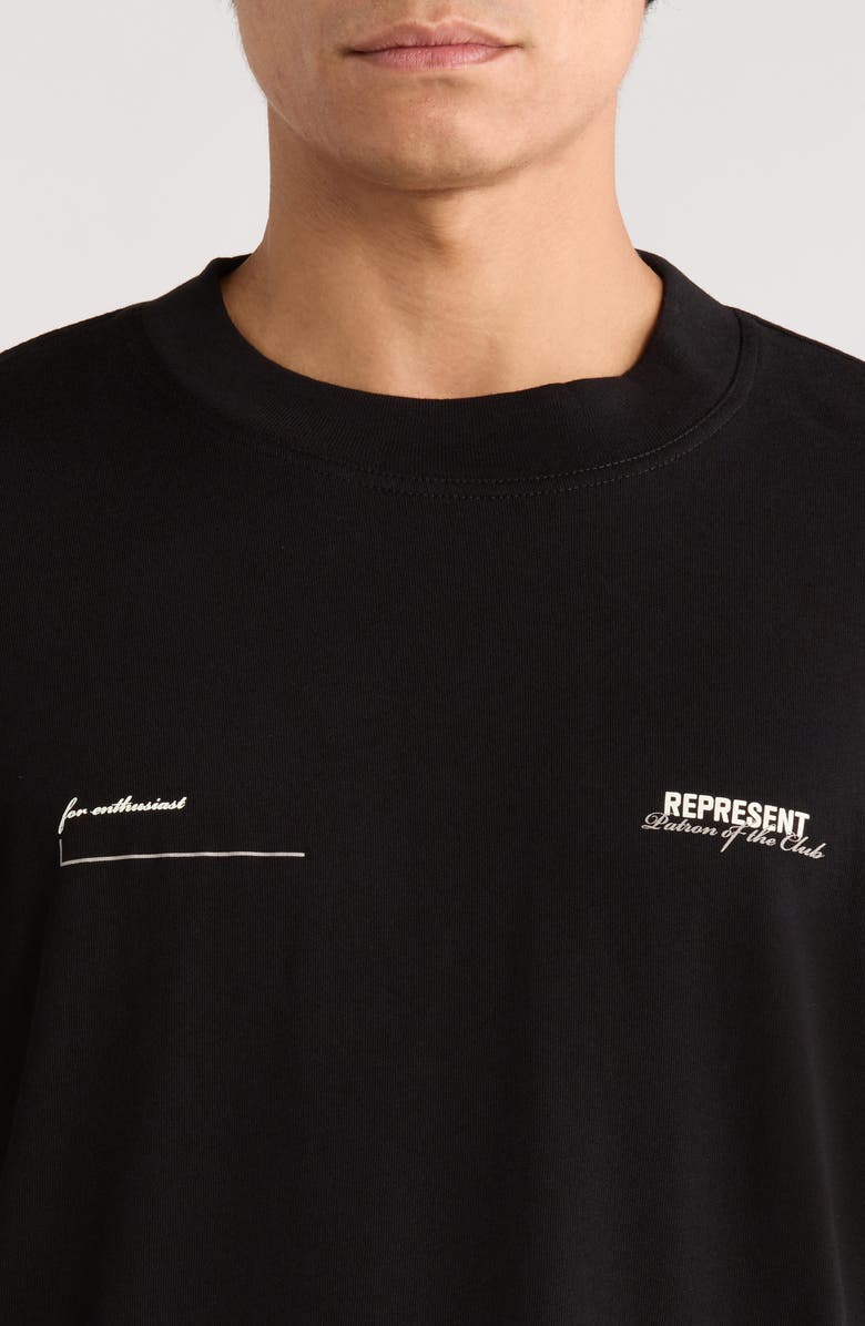 Represent Patron of the Club Graphic T-Shirt, Alternate, color, Black