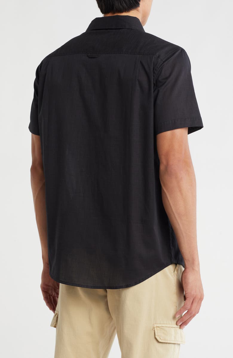 Hurley Slub Cotton Short Sleeve Button-Up Shirt, Alternate, color, 