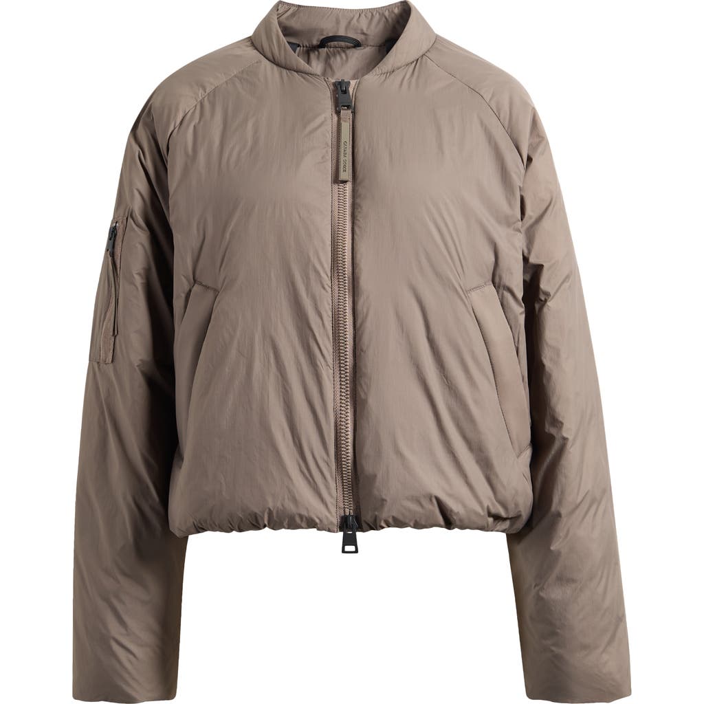 Canada Goose Elba 750 Fill Power Down Packable Bomber Jacket In Gray