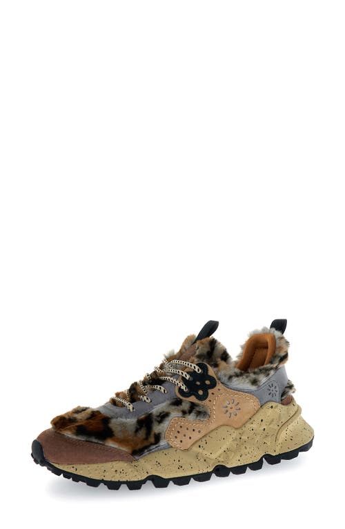 Flower Mountain Kotetsu Faux Shearling Sneaker In Multi