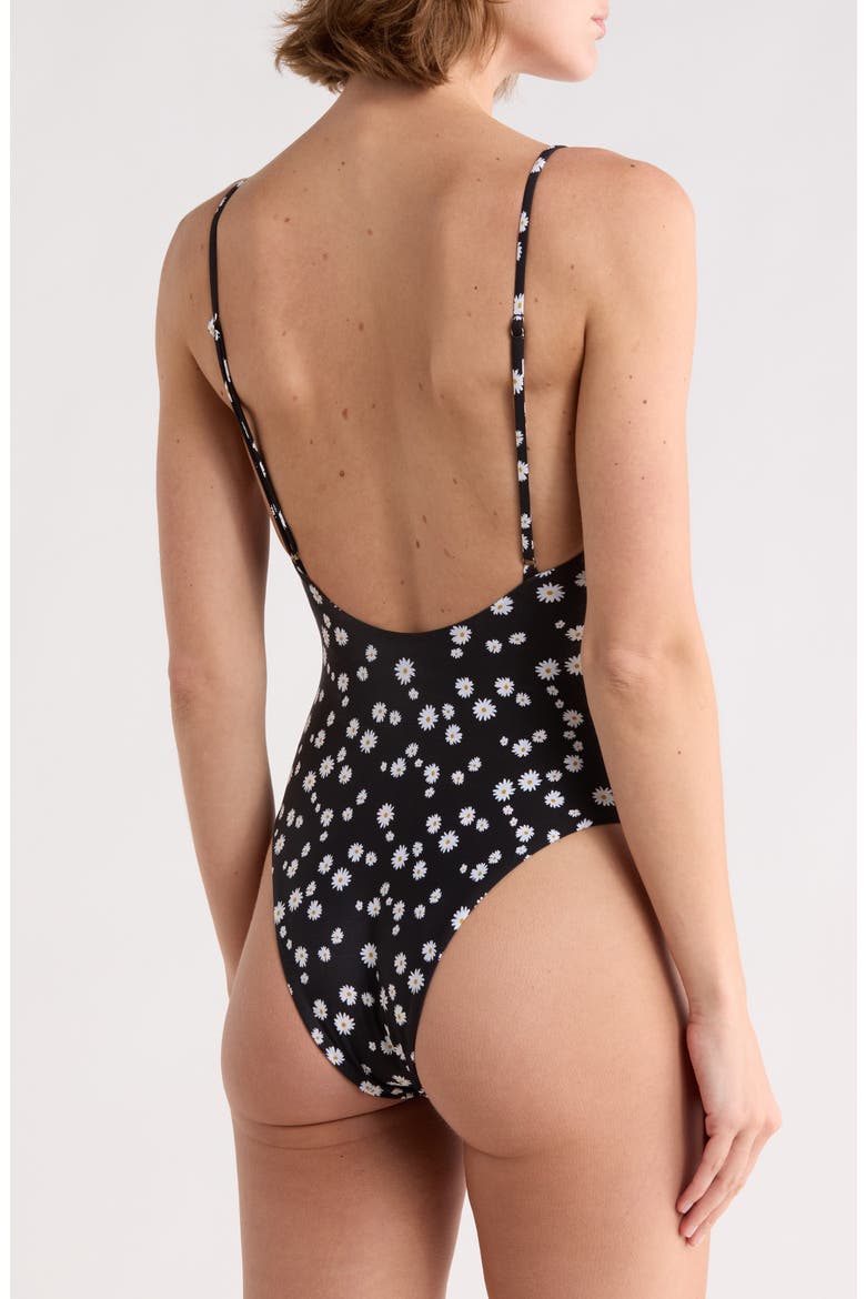 Luster Reversible One-Piece Swimsuit, Alternate, color, BLACK