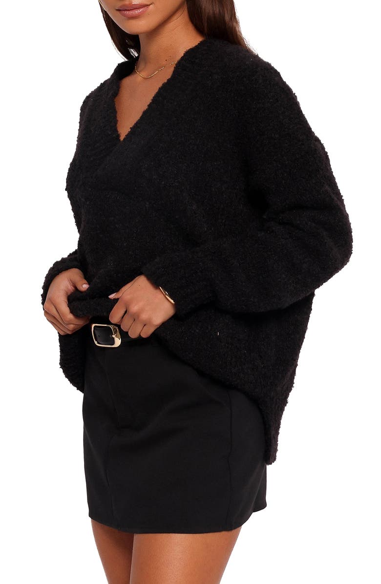 Petal & Pup Charisma V-Neck Sweater, Alternate, color, Black