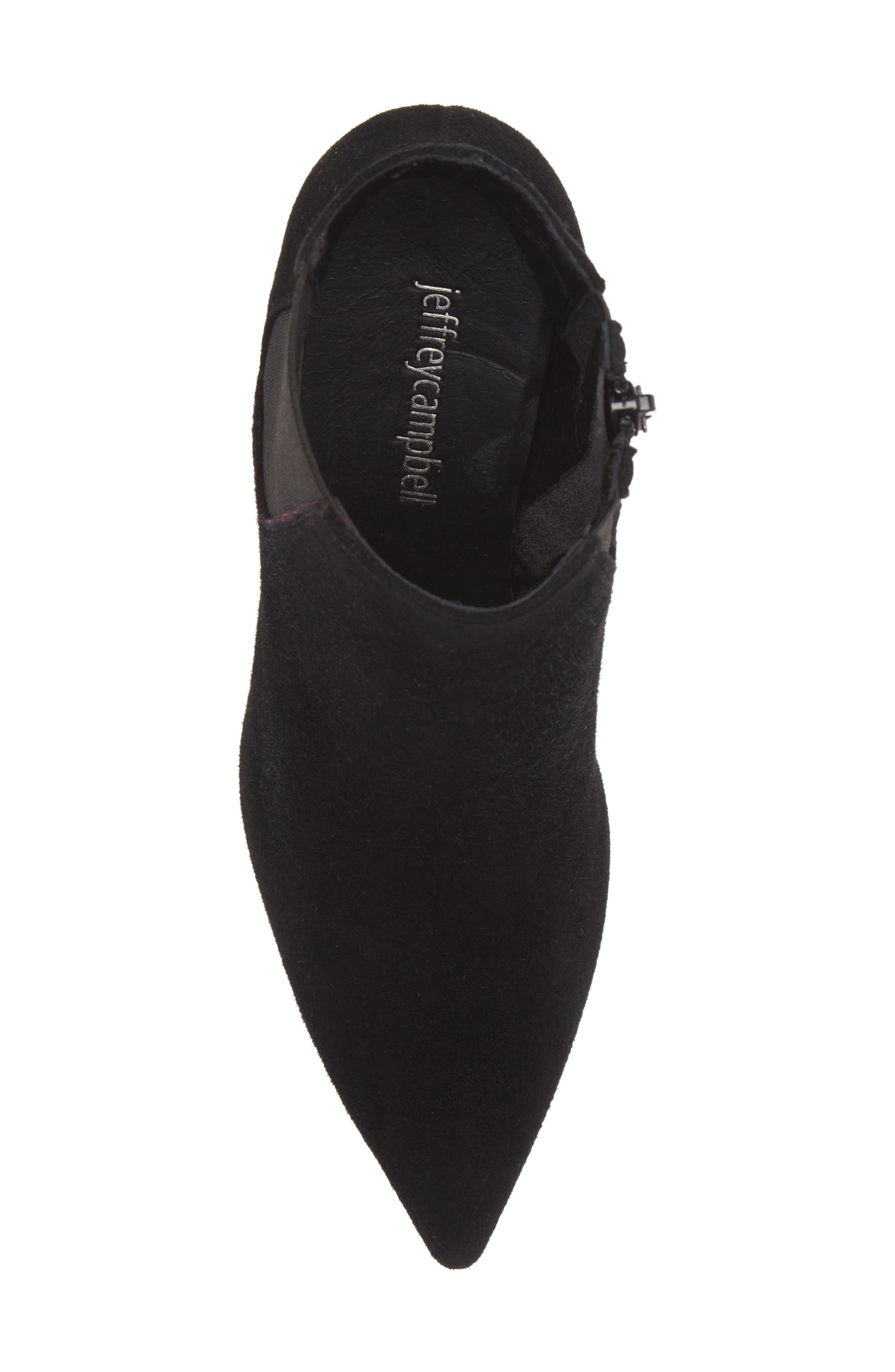 Jeffrey Campbell Nixie Pointed Toe Bootie, Alternate, color, Black Suede