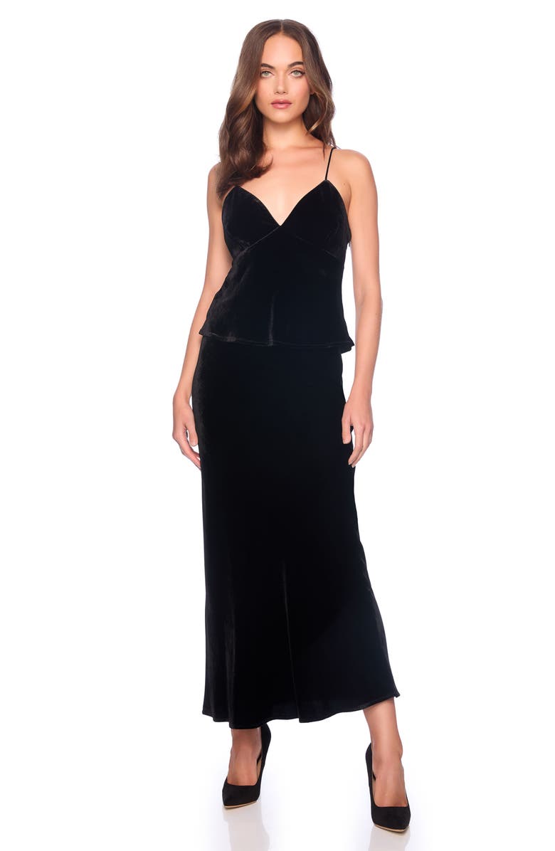 Susana Monaco Velvet Camisole, Alternate, color, Black