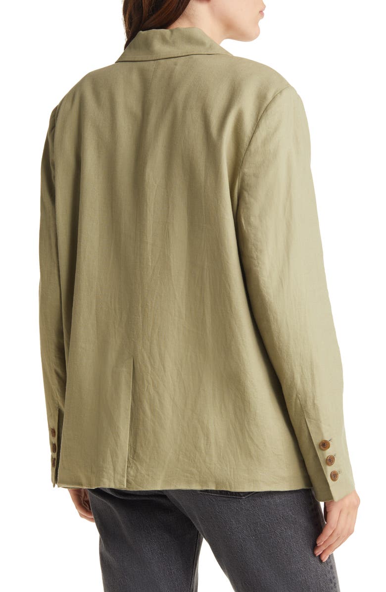 Treasure & Bond Women's Two Button Linen Blend Blazer, Alternate, color, 