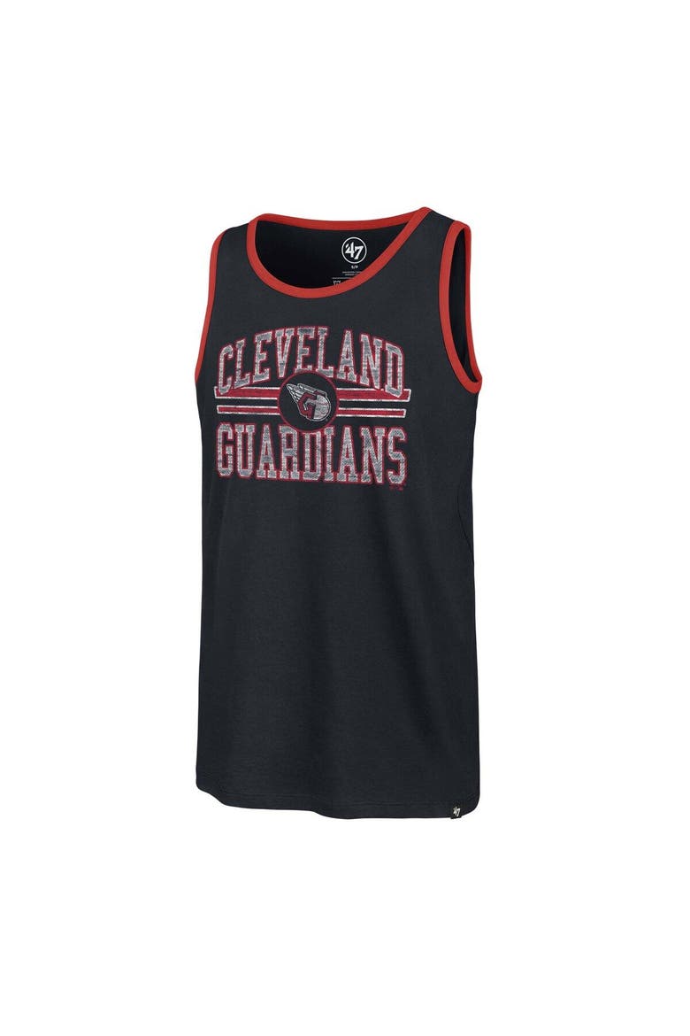Men's '47 Navy Cleveland Guardians Winger Franklin Tank Top, Alternate, color, Navy