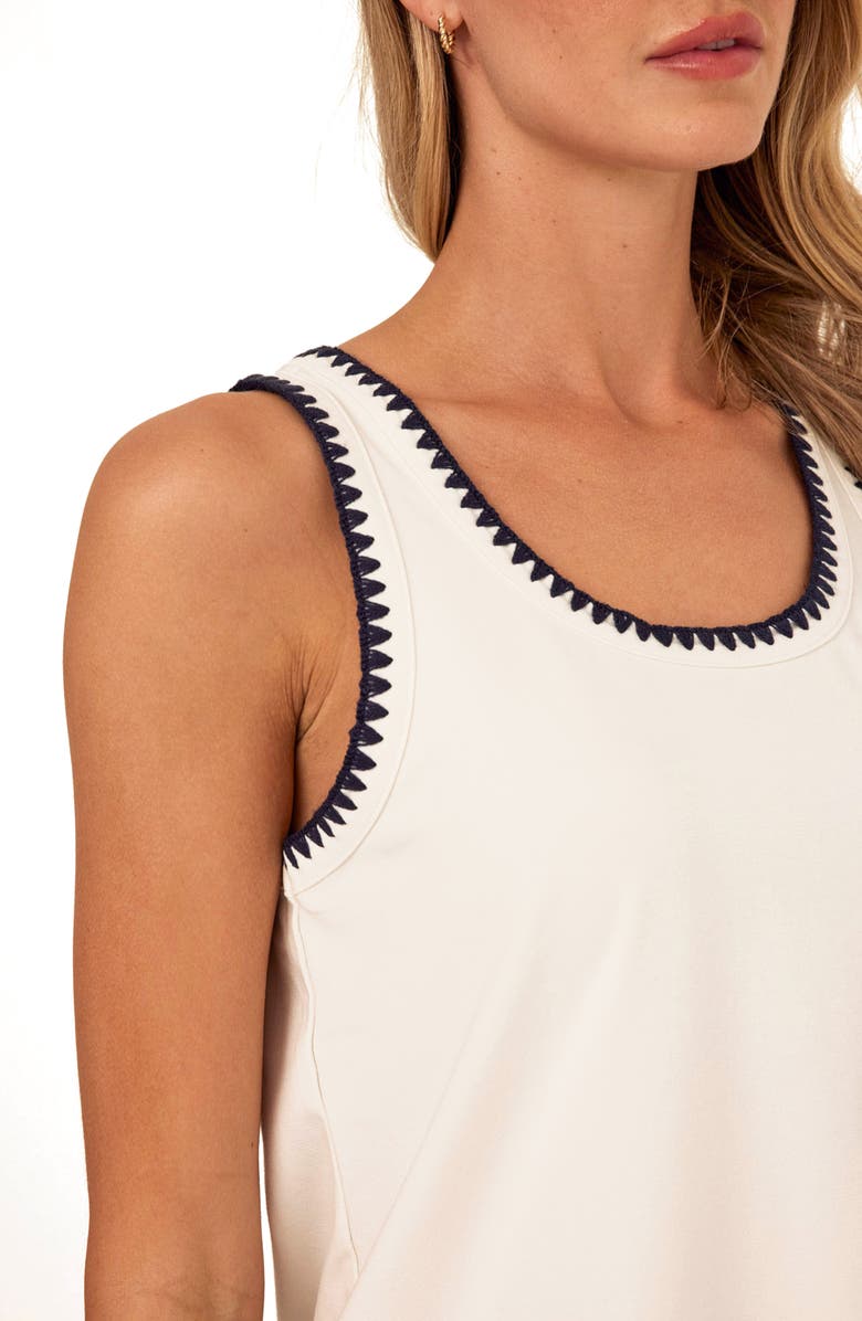 Threads 4 Thought Genevieve Contrast Trim Tank, Alternate, color, White