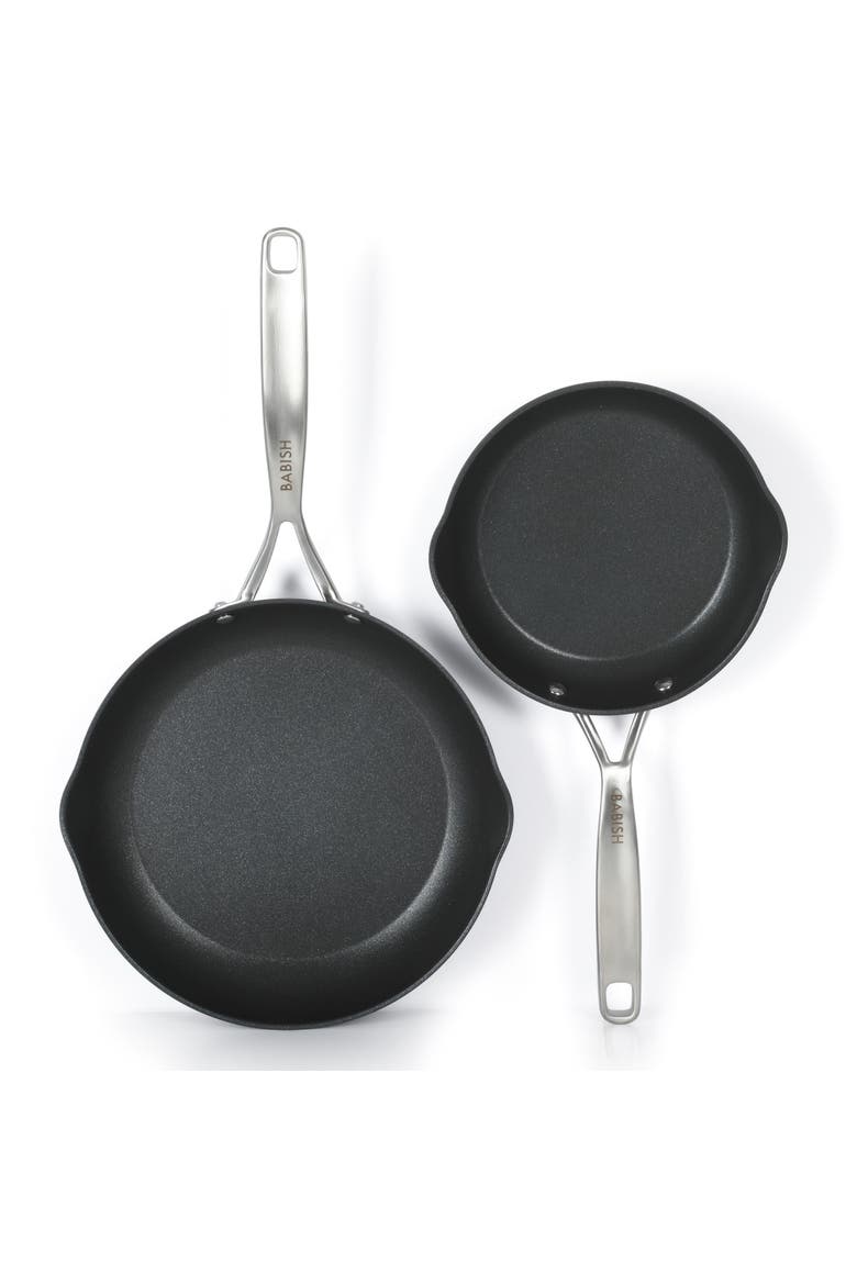 Hard Anodized Titanium Pots and Pans Cookware Set, Alternate, color, Black