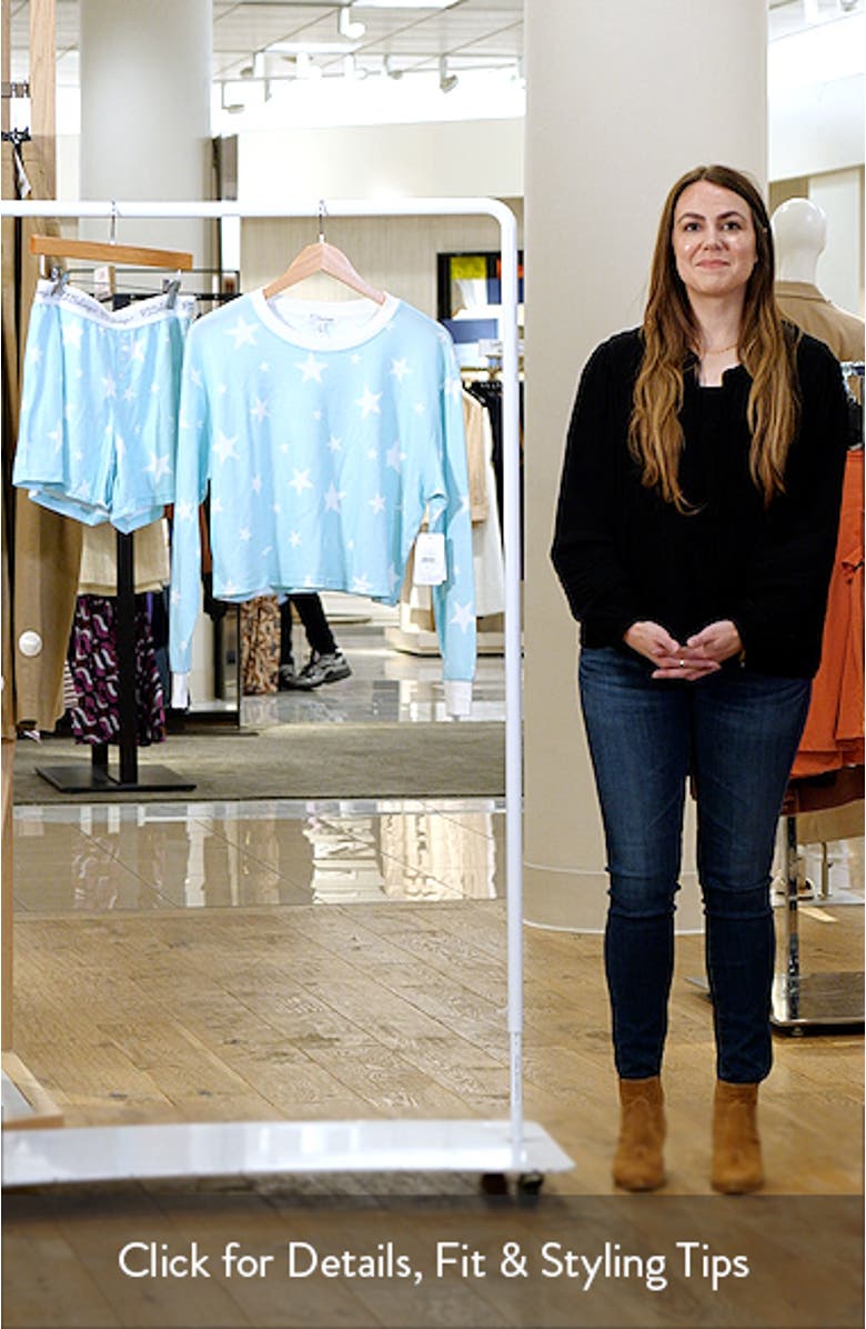 Print Waffle Knit Short Pajamas, sales video thumbnail