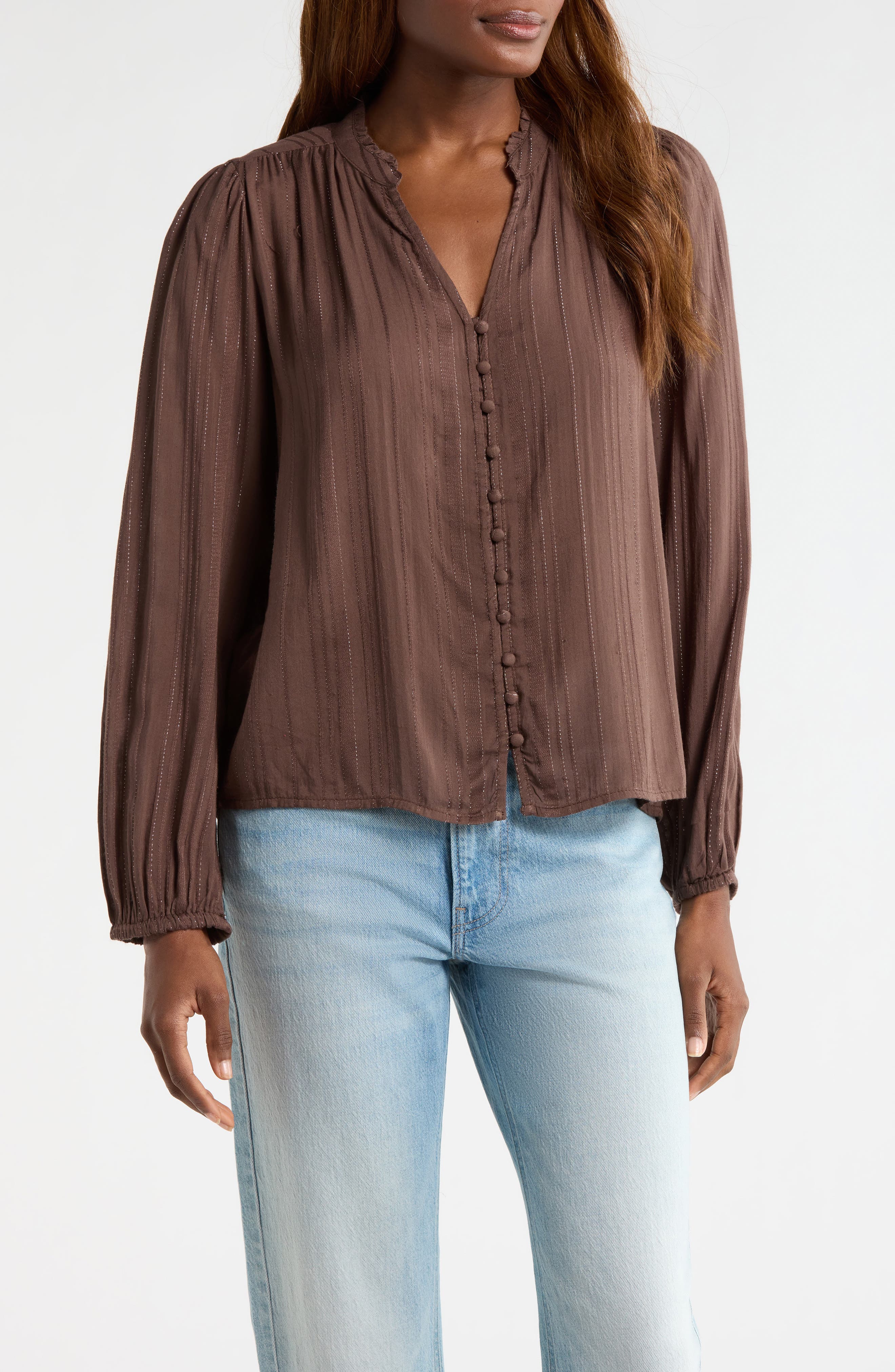 Shine Button Front Top