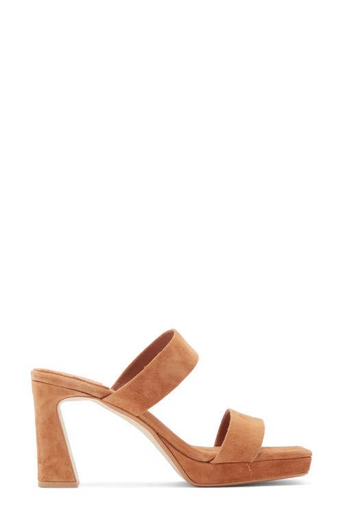 Jeffrey Campbell Danity Platform Slide Sandal In Tan Suede