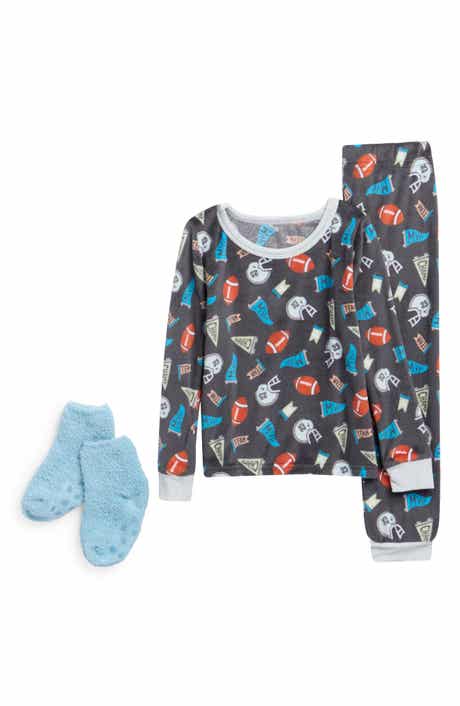 Kids' 2-Piece Sport Velour Fitted Pajama Set