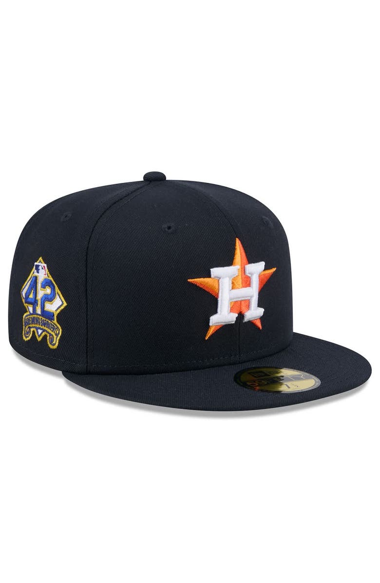 New Era Men's New Era Navy Houston Astros 2025 Jackie Robinson Day 59FIFTY Fitted Hat, Alternate, color, Navy