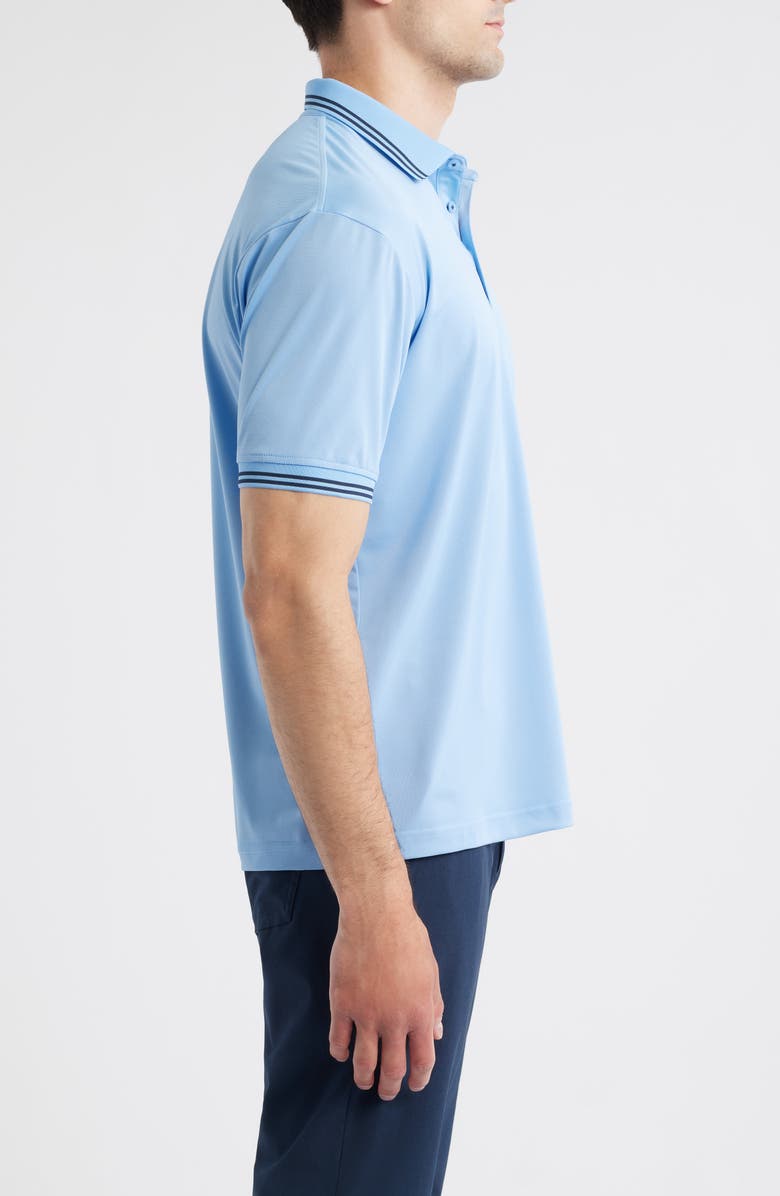 Swannies Thatcher Tipped Performance Polo, Alternate, color, Periwinkle