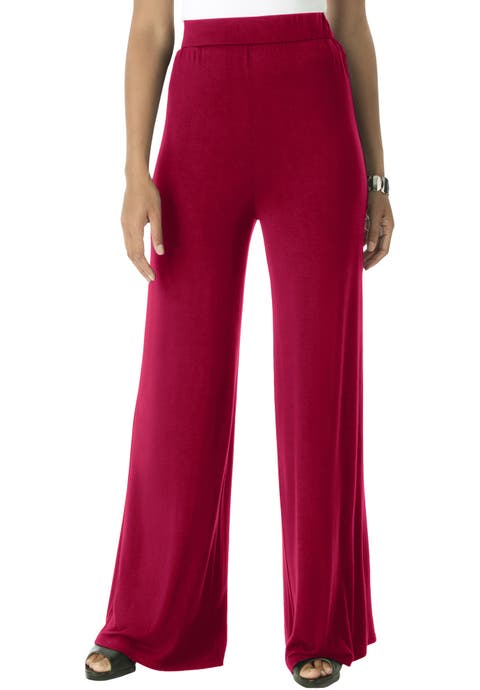 Everyday Stretch Knit Wide Leg Pant (Plus Available)