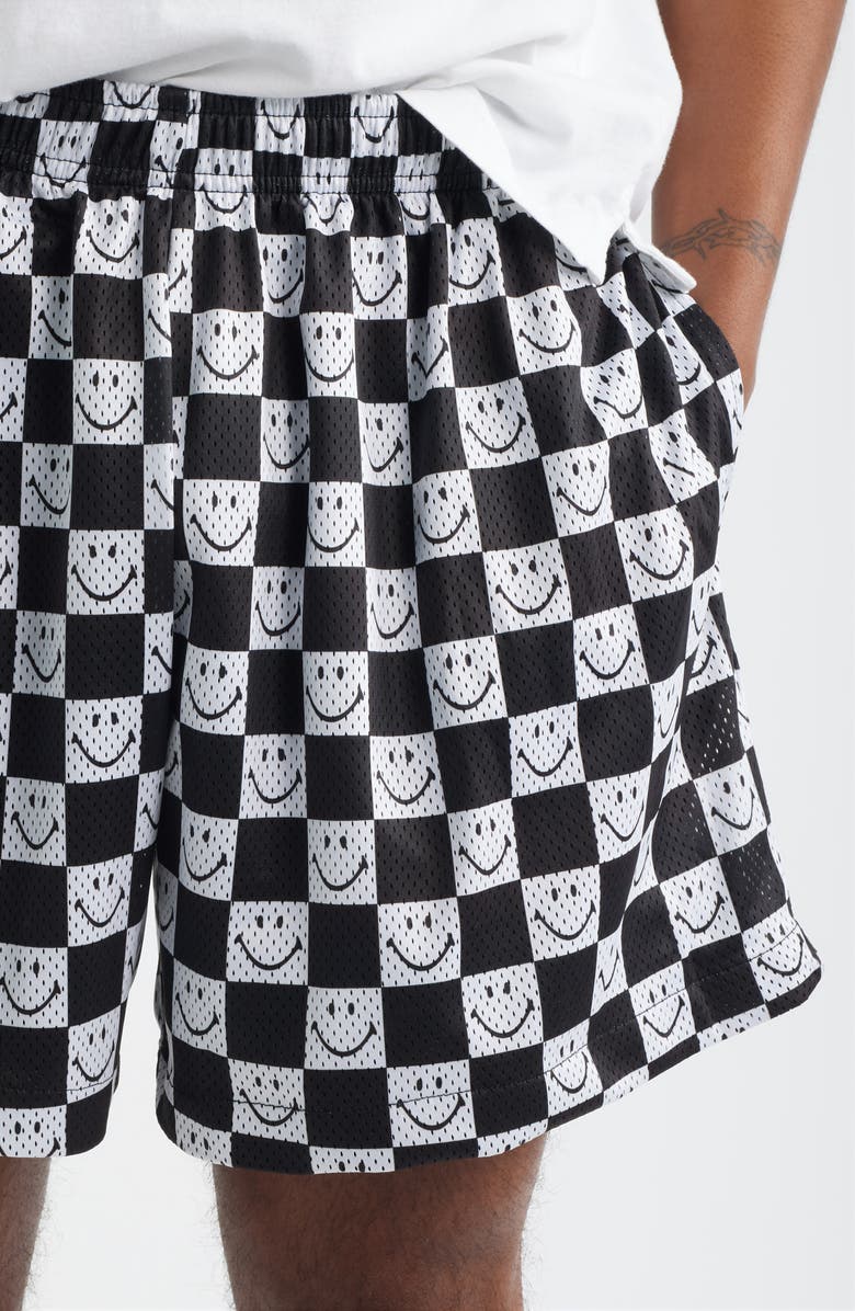 MARKET SMILEY<sup>®</sup> Checkerboard Mesh Shorts, Alternate, color, Black/ White