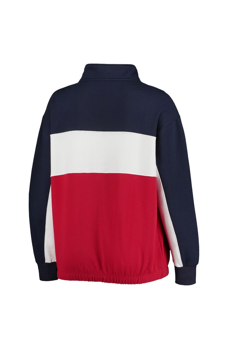 FANATICS Women's Fanatics Branded Navy/Red Boston Red Sox Plus Size Colorblock Quarter-Zip Sweatshirt, Alternate, color,