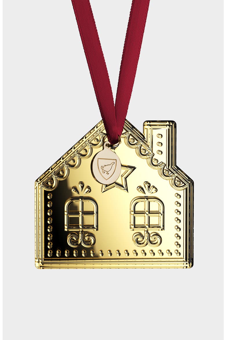 Gingerbread House 2025 Annual Holiday Ornament, Alternate, color, GOLD