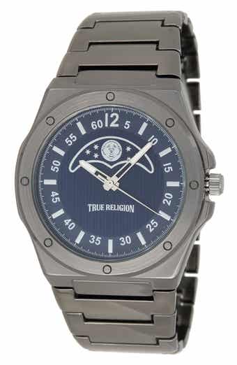 True Religion Buddha Moon Bracelet Watch, 43mm