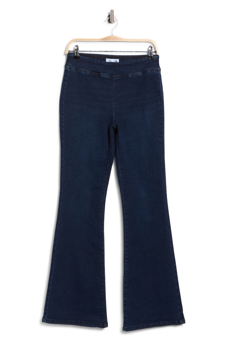 Revenge High Waist Flare Jeans, Alternate, color, PORTOBELLO
