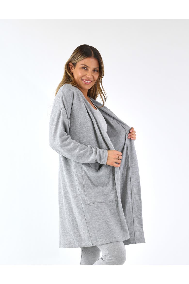 Luxury Cardigan, Alternate, color, Heather Grey