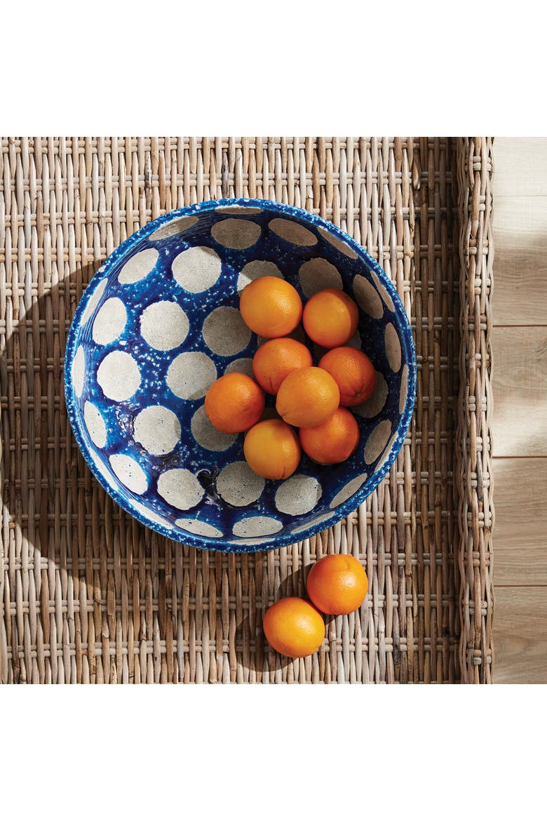 Kiley Large Handcrafted Decorative Bowl, Alternate, color, Blue