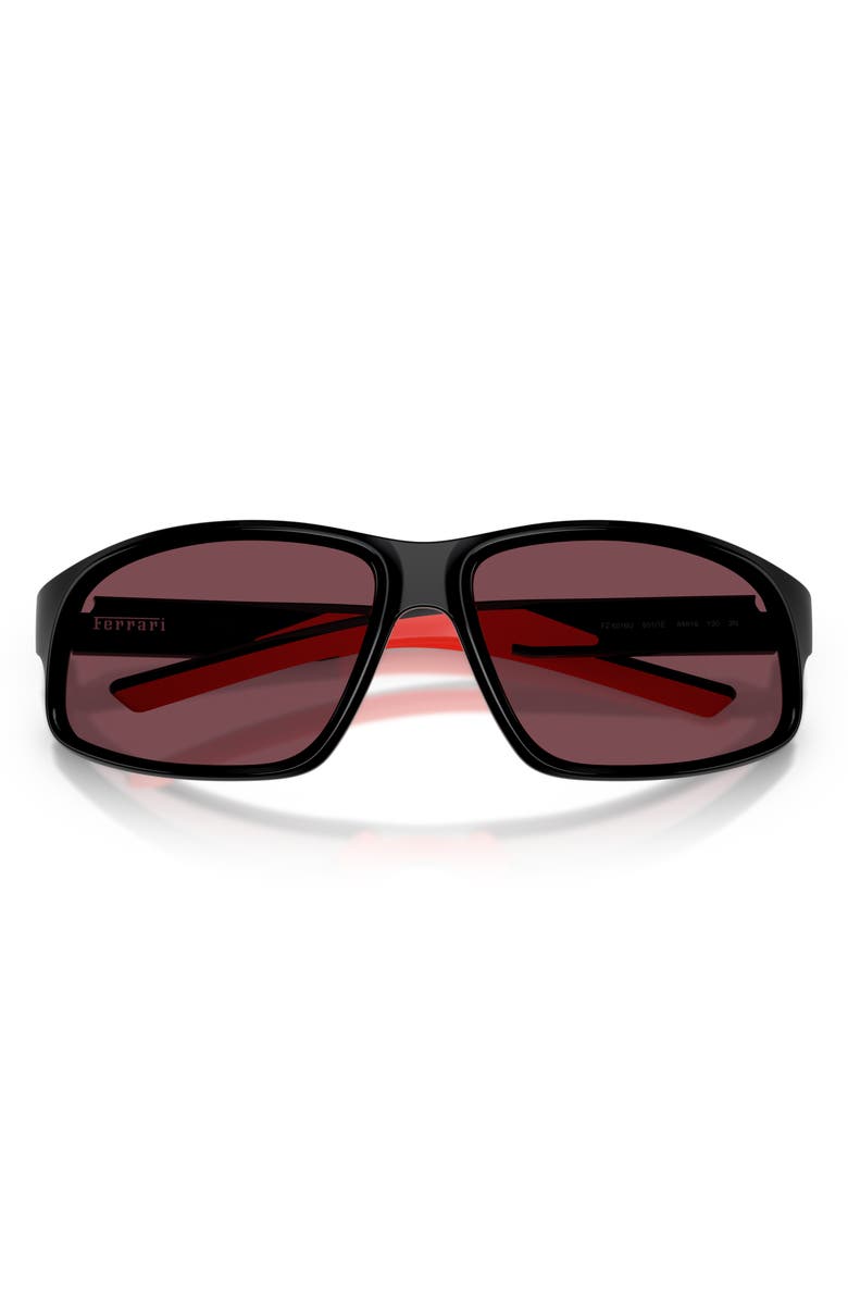 Scuderia Ferrari 64mm Oversize Irregular Sunglasses, Alternate, color, Black