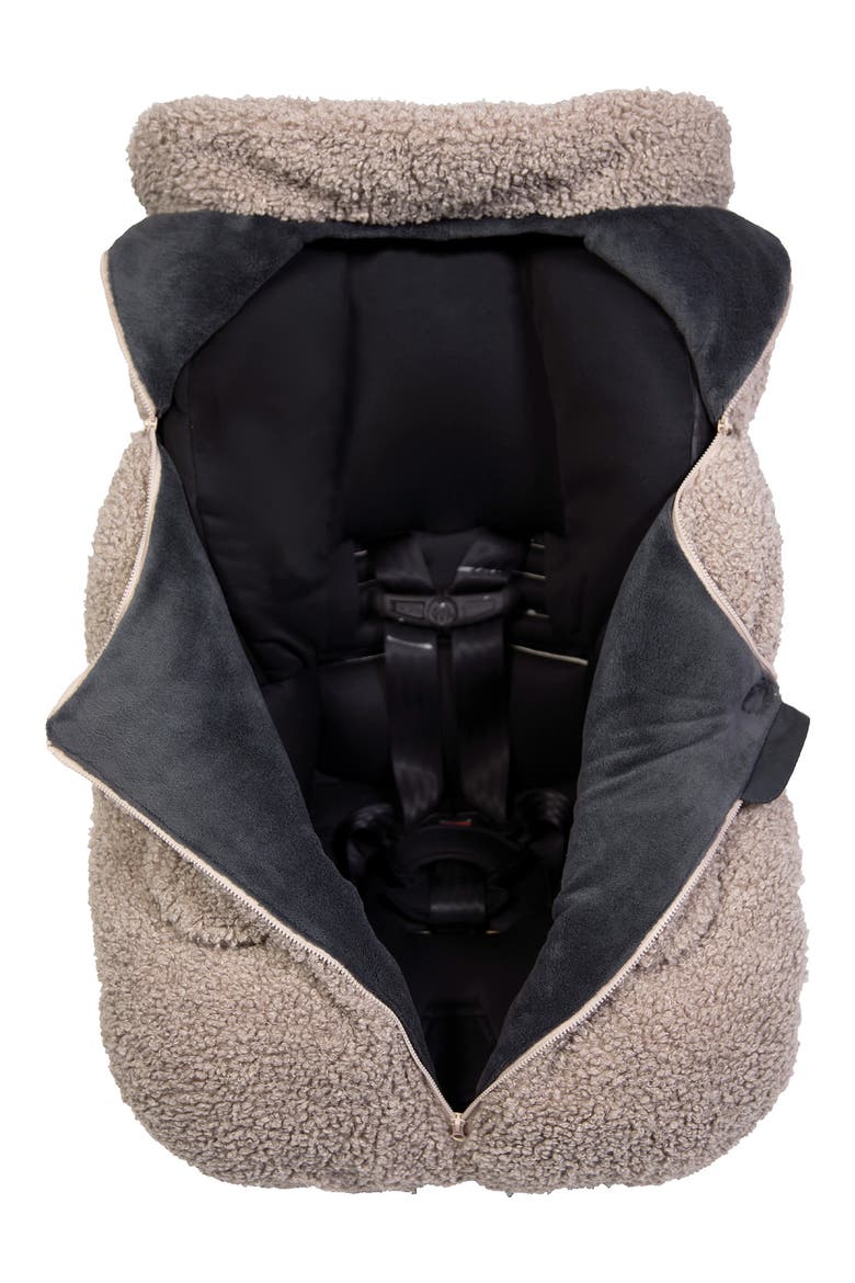 Water Resistant Teddy Car Seat Cocoon, Alternate, color, OATMEAL TEDDY
