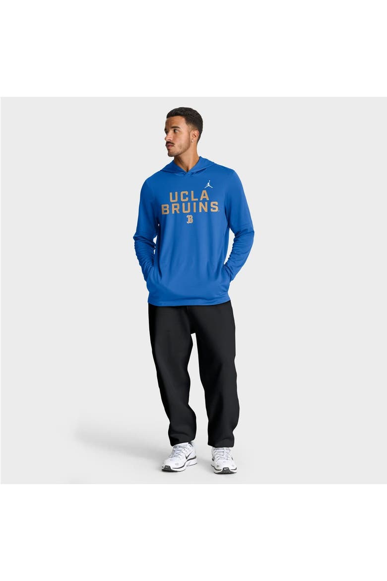 Men's Jordan Brand Blue UCLA Bruins 2025 Sideline Performance Long Sleeve Hoodie T-Shirt, Alternate, color, Blue