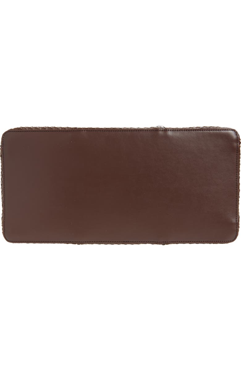 Jacquemus The Marino Woven Faux Leather Horizontal Shopper Bag, Alternate, color, Dark Brown