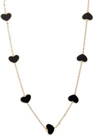 SHYMI Enamel Heart Station Necklace
