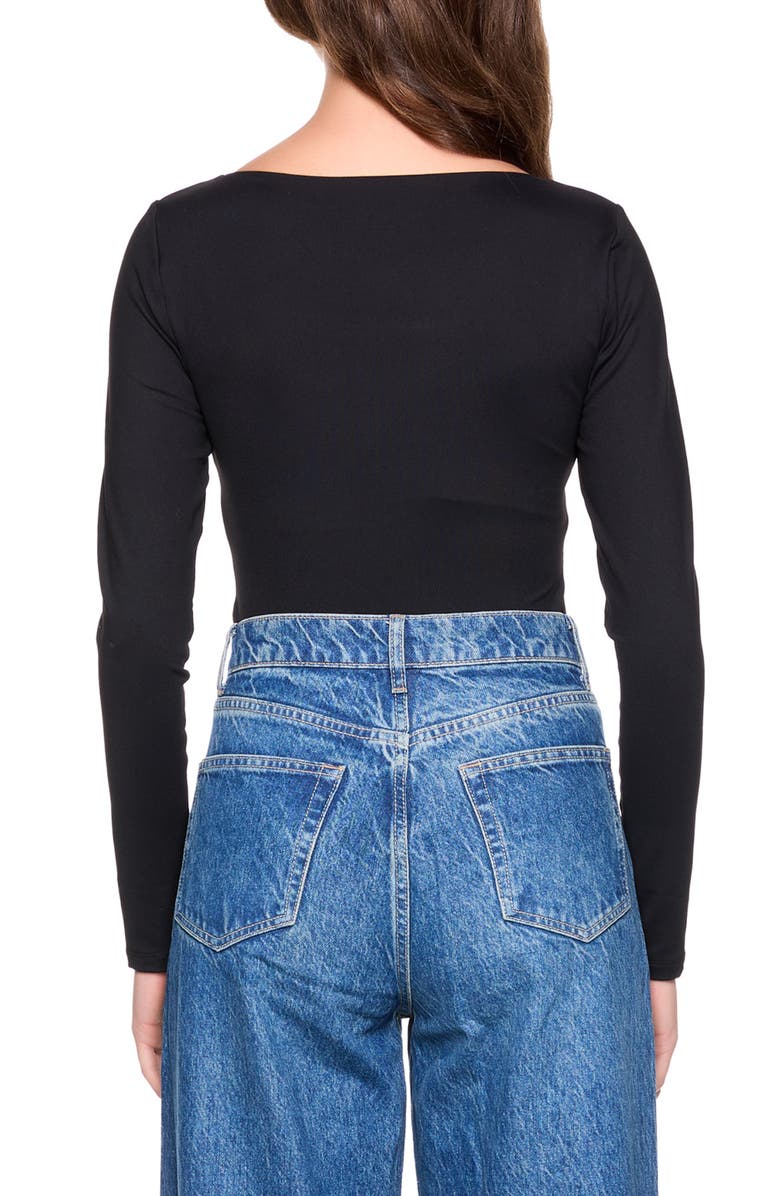 Susana Monaco Square Neck Top, Alternate, color, Black