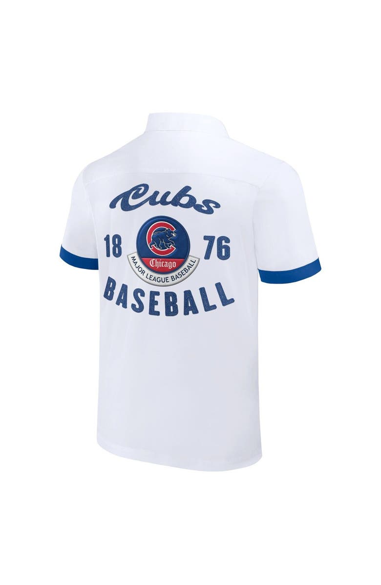 Darius Rucker Collection by Fanatics Men's Darius Rucker Collection by Fanatics  White Chicago Cubs Bowling Button-Up Shirt, Alternate, color, White
