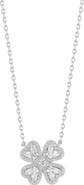GLAZE JEWELRY Cubic Zirconia Four Leaf Clover Pendant Necklace